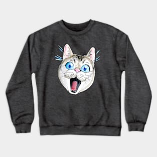 Screaming Cat Crewneck Sweatshirt